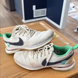 Nike Victory Tour Shoes - Cream and Green 10.5
